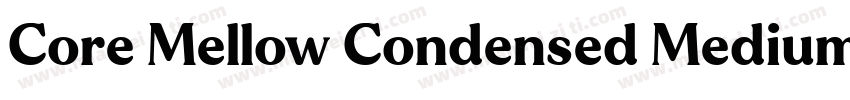 Core Mellow Condensed Medium Italic字体转换